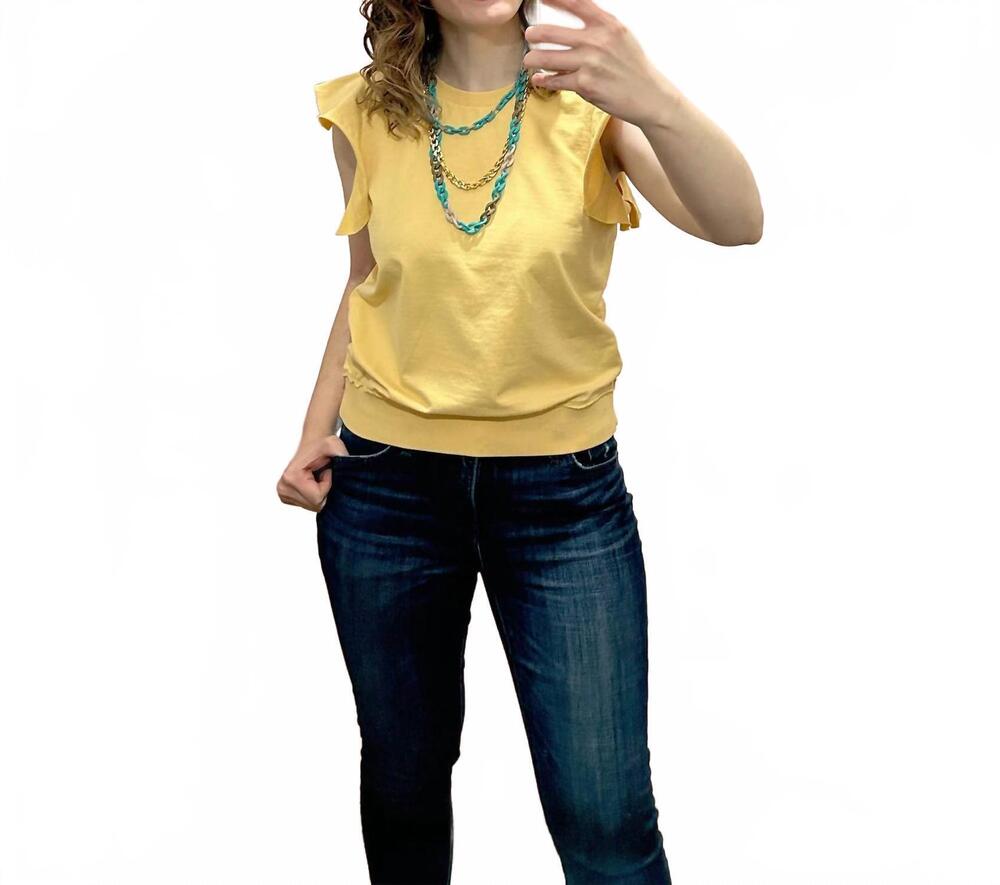 NEW ANOTHER LOVE women's layla t-shirt in sunflower